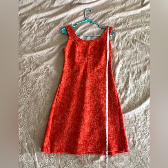 Orange Brocade What Goes Around Comes Around for Anthropologie Dress size 4 - Picture 5 of 11